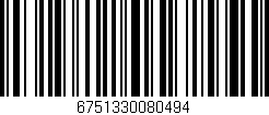 Código de barras (EAN, GTIN, SKU, ISBN): '6751330080494'