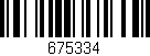 Código de barras (EAN, GTIN, SKU, ISBN): '675334'