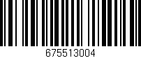 Código de barras (EAN, GTIN, SKU, ISBN): '675513004'