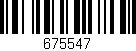 Código de barras (EAN, GTIN, SKU, ISBN): '675547'