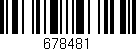 Código de barras (EAN, GTIN, SKU, ISBN): '678481'