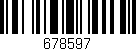 Código de barras (EAN, GTIN, SKU, ISBN): '678597'