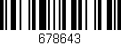 Código de barras (EAN, GTIN, SKU, ISBN): '678643'