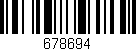Código de barras (EAN, GTIN, SKU, ISBN): '678694'