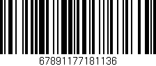 Código de barras (EAN, GTIN, SKU, ISBN): '67891177181136'