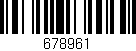 Código de barras (EAN, GTIN, SKU, ISBN): '678961'