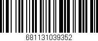 Código de barras (EAN, GTIN, SKU, ISBN): '681131039352'