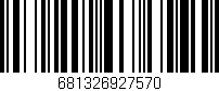 Código de barras (EAN, GTIN, SKU, ISBN): '681326927570'