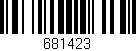 Código de barras (EAN, GTIN, SKU, ISBN): '681423'