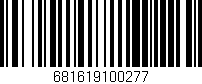 Código de barras (EAN, GTIN, SKU, ISBN): '681619100277'