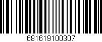Código de barras (EAN, GTIN, SKU, ISBN): '681619100307'