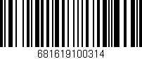 Código de barras (EAN, GTIN, SKU, ISBN): '681619100314'