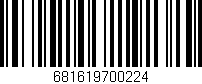 Código de barras (EAN, GTIN, SKU, ISBN): '681619700224'