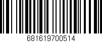 Código de barras (EAN, GTIN, SKU, ISBN): '681619700514'