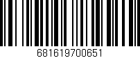 Código de barras (EAN, GTIN, SKU, ISBN): '681619700651'