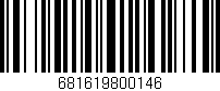 Código de barras (EAN, GTIN, SKU, ISBN): '681619800146'