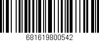 Código de barras (EAN, GTIN, SKU, ISBN): '681619800542'