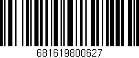 Código de barras (EAN, GTIN, SKU, ISBN): '681619800627'