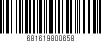 Código de barras (EAN, GTIN, SKU, ISBN): '681619800658'