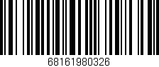 Código de barras (EAN, GTIN, SKU, ISBN): '68161980326'