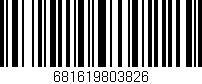 Código de barras (EAN, GTIN, SKU, ISBN): '681619803826'