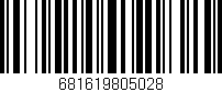 Código de barras (EAN, GTIN, SKU, ISBN): '681619805028'