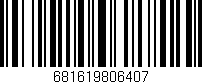 Código de barras (EAN, GTIN, SKU, ISBN): '681619806407'