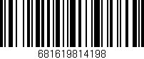 Código de barras (EAN, GTIN, SKU, ISBN): '681619814198'