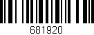Código de barras (EAN, GTIN, SKU, ISBN): '681920'