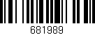 Código de barras (EAN, GTIN, SKU, ISBN): '681989'