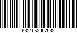 Código de barras (EAN, GTIN, SKU, ISBN): '6821053997963'
