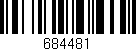 Código de barras (EAN, GTIN, SKU, ISBN): '684481'