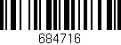 Código de barras (EAN, GTIN, SKU, ISBN): '684716'