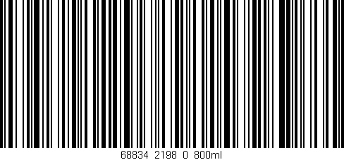 Código de barras (EAN, GTIN, SKU, ISBN): '68834_2198_0_800ml'