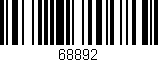 Código de barras (EAN, GTIN, SKU, ISBN): '68892'
