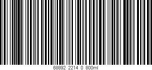 Código de barras (EAN, GTIN, SKU, ISBN): '68892_2214_0_800ml'