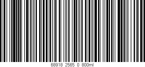 Código de barras (EAN, GTIN, SKU, ISBN): '68918_2565_0_800ml'