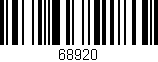 Código de barras (EAN, GTIN, SKU, ISBN): '68920'