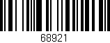 Código de barras (EAN, GTIN, SKU, ISBN): '68921'