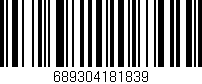 Código de barras (EAN, GTIN, SKU, ISBN): '689304181839'