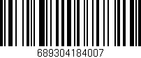 Código de barras (EAN, GTIN, SKU, ISBN): '689304184007'