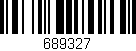Código de barras (EAN, GTIN, SKU, ISBN): '689327'