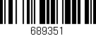 Código de barras (EAN, GTIN, SKU, ISBN): '689351'