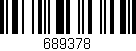 Código de barras (EAN, GTIN, SKU, ISBN): '689378'