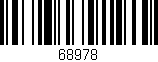 Código de barras (EAN, GTIN, SKU, ISBN): '68978'