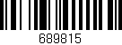 Código de barras (EAN, GTIN, SKU, ISBN): '689815'