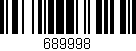 Código de barras (EAN, GTIN, SKU, ISBN): '689998'