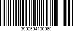 Código de barras (EAN, GTIN, SKU, ISBN): '6902604100060'