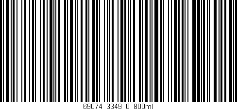 Código de barras (EAN, GTIN, SKU, ISBN): '69074_3349_0_800ml'