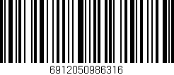 Código de barras (EAN, GTIN, SKU, ISBN): '6912050986316'